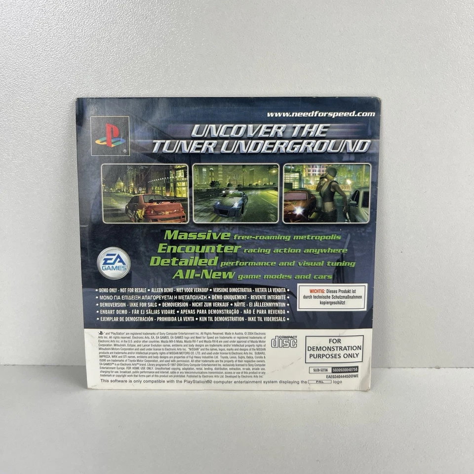 Need For Speed Underground 2 Uncovered November 2004 Demo Disk Ps2 RARE - Image 2 of 4