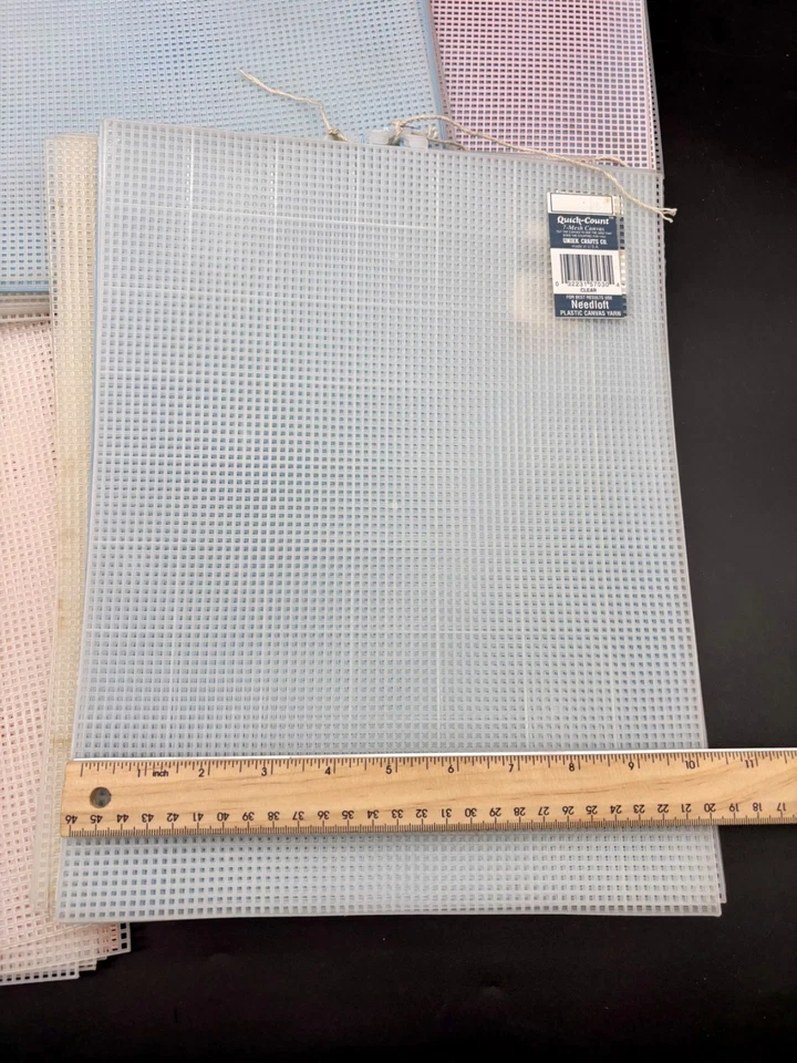 Quick-Count Lot Of 60 Plastic Canvas Sheets Various Colors 10.5''x 13.5” Vintage - Image 4 of 4