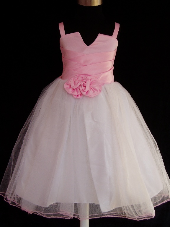 Robe De Princesse Pour Bébé Fille - Blanc Et Rose - Neuf Avec étiquettes - Polyester