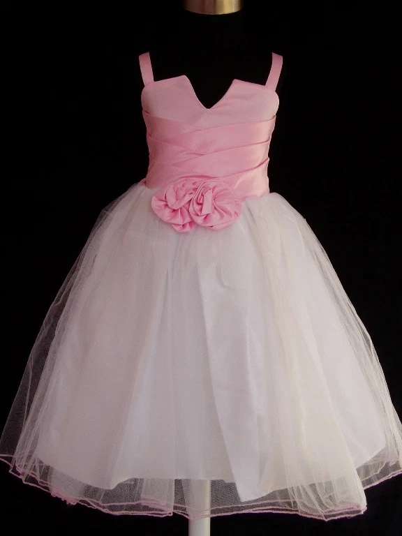 Baby Girls Party Dress Princess Dress Pink White 12 18 Months