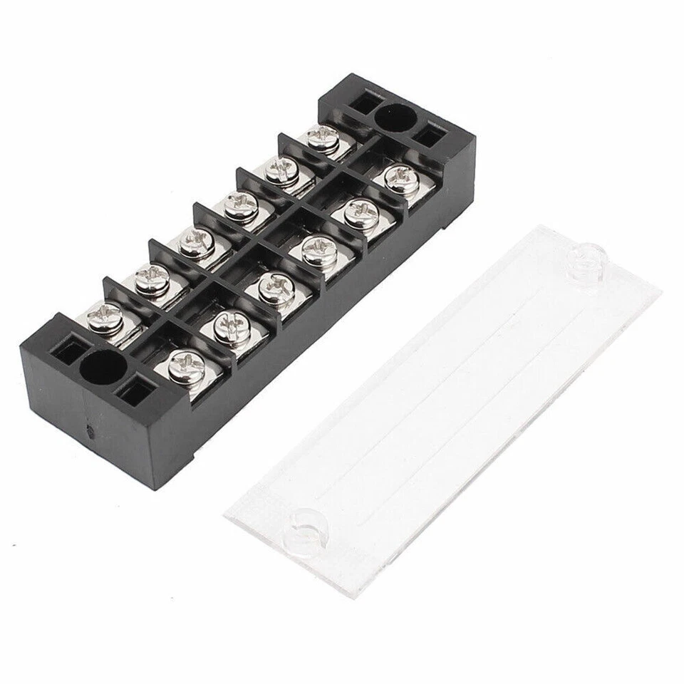 Dual Row Strip Screw Terminal Block Fixed Wire Board Connectors TB2506 - Image 3 of 4
