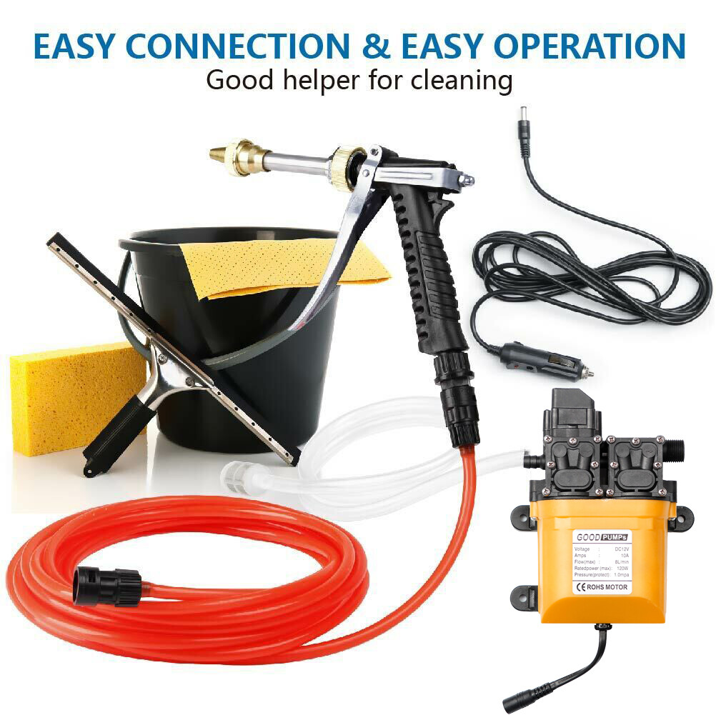 12V Portable Intelligent Electric High Pressure Power Washer Dual Pump  200PSI
