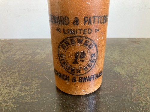 Antique Victorian Stoneware STEWARD & PATTESON Brewed Ginger Beer Bottle c1890s - Picture 2 of 15