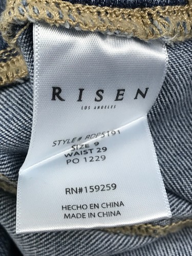 Risen Los Angeles Capri Jeans Womens 9/29 Blue High Rise Pull On Stretch NEW - Picture 15 of 16