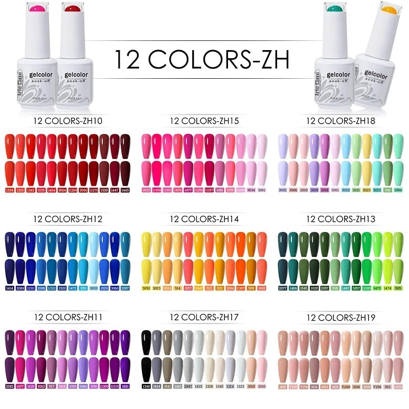 15ml 12pcs Colors/Set Gel Nail Polish Top Coat LED Gel Varnish Nail Art UV Gel
Opens in a new window