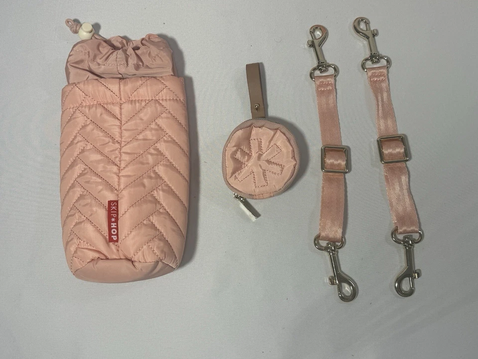 Skip Hop Diaper Bag Backpack Pink Gold Suite 6 in 1 Baby Travel Bag Set Zip  - Image 4 of 4