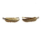 New 14k yellow white gold Leslie's Collection Feather Ear Climbers 1.7g ladies  — photo 2
