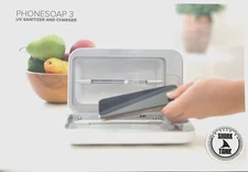 Phone Soap 3 UV Sanitizer and Charger for Cell Phone (WHITE)
