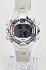 Timex 1440 Sports White w Champagne Strap Ladies Digital Watch T5G881 NEW BATT