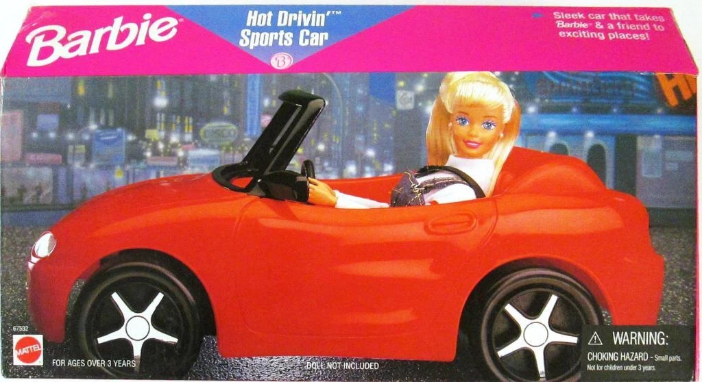 Barbie red online convertible car