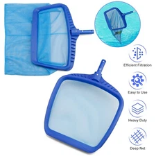 Cleaning Swimming Pool Heavy Duty Pool Skimmer Leaf Rake Net Deep Net Fine Mesh