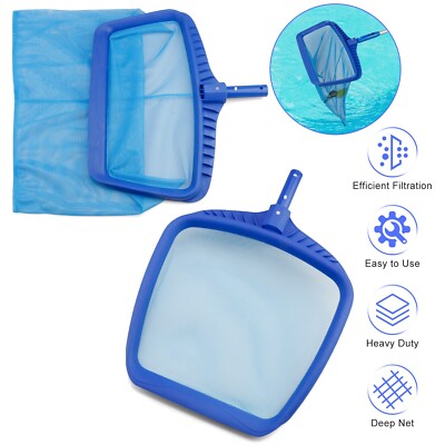 Cleaning Swimming Pool Heavy Duty Pool Skimmer Leaf Rake Net Deep Net Fine Mesh