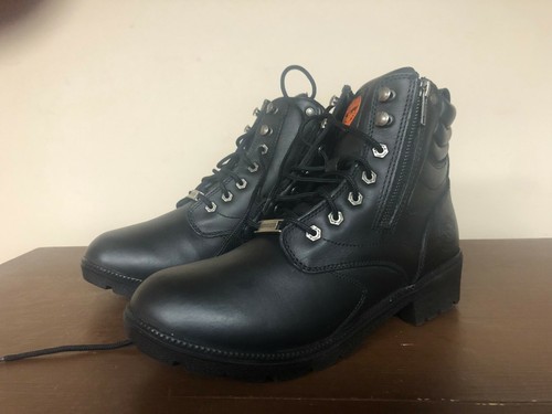 Motorcycle Boots with Side Zipper 