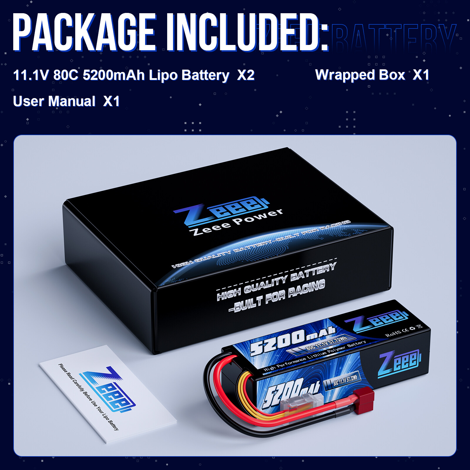 3S 11.1V 5200mah 30C Lipo Battery – AMOV LAB