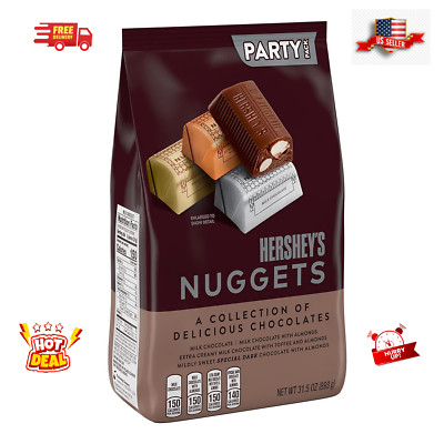 HERSHEY'S NUGGETS Assorted Chocolate Candy Mixed Party Pack, 31.5 Oz