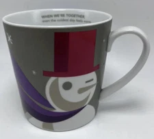 2011 Starbucks Winking Snowman Wink Holiday Coffee Cup Mug Christmas Xmas