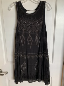 free people black beaded dress