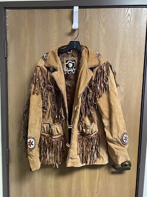 Real Leather Patterned Jacket Size Medium