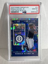 2020 PANINI Contenders OPTIC Cracked Ice Ronald Acuna Jr SP /99 PSA 10 POP2