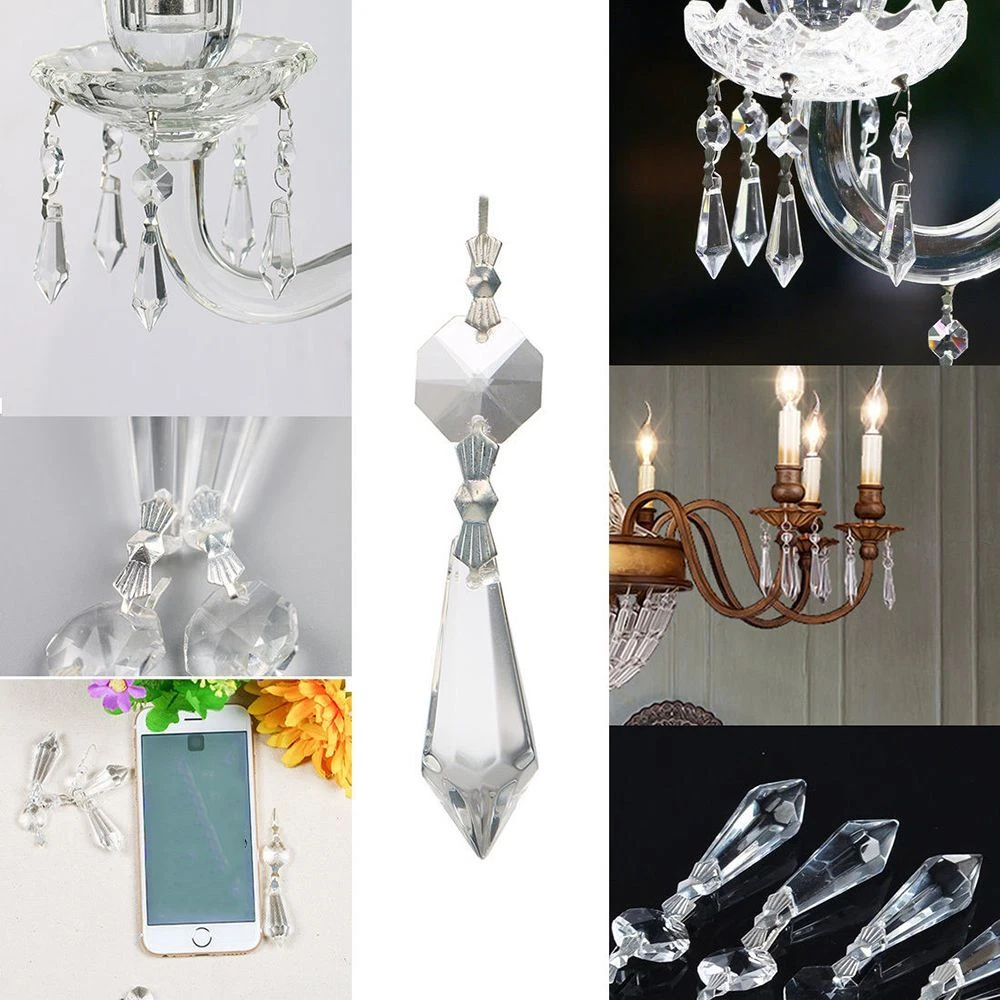 Prism top chandelier crystals