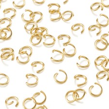200 pcs Golden 304 Stainless Steel Open Jump Rings Split Rings Jewelry Findings