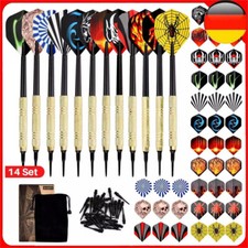 Darts Set 14 Softdart Pfeile mit 42 Flight 120 Dartspitzen Dartpfeile Set 14g