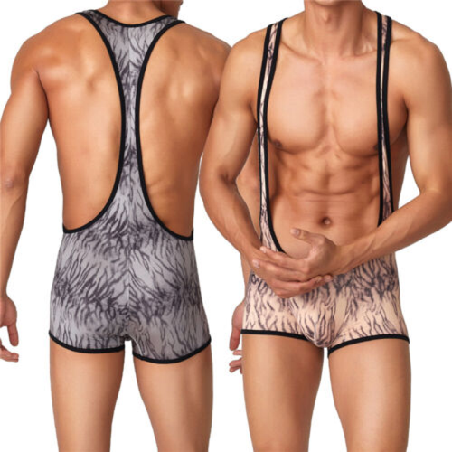 Boxer uomo sexy jockstrap body intimo wrestling singolo body abbigliamento sportivo - Foto 4 di 13