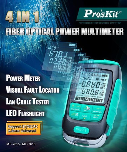 MT-7615 Connect LAN Cable Tester Intelligent Auto Calibrate Optical Power Meter - Photo 5/8