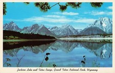Jackson Lake  Teton Range - Grand Teton National Park - Wyoming WY - Postcard