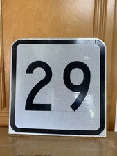 Number 29 Authentic Street Road Traffic Sign Marker  12"X12"