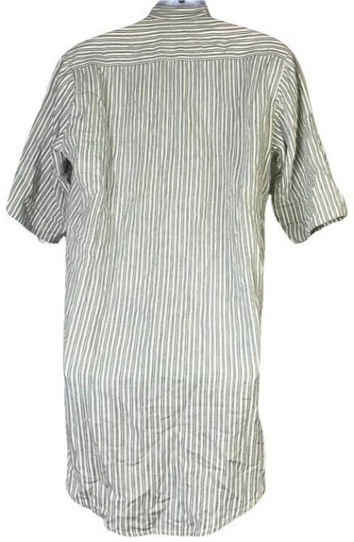 L.L Bean Lee Valley Shirt Co Ireland Ticking Stripe Cotton Flannel
