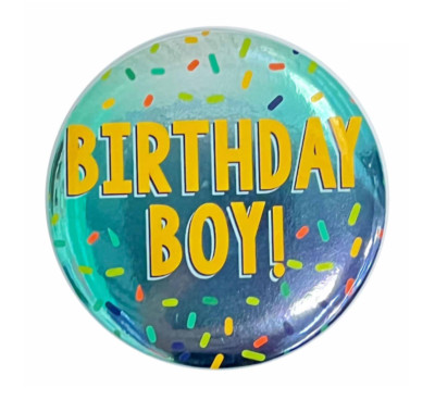 Blau Happy Birthday Jungen Abzeichen (1er Pack) Party Zubehör Anstecker hochwertig Kinder