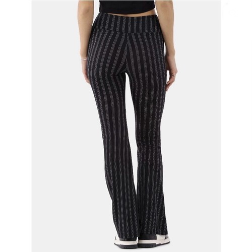 No Boundaries Pull on Flare Pants Small 4-6 New with Tags Black Pin Stripe Soft - Picture 3 of 5