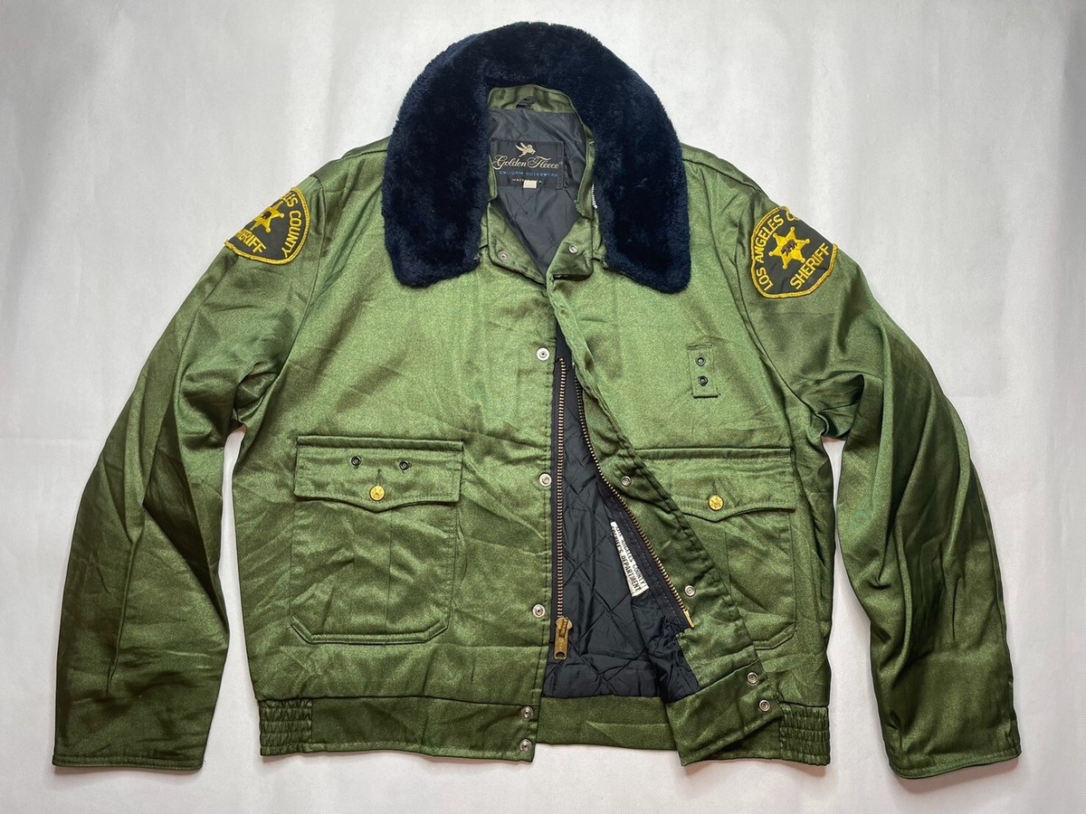 Vintage Golden Fleece Los Angeles County Sheriff Green Jacket 44