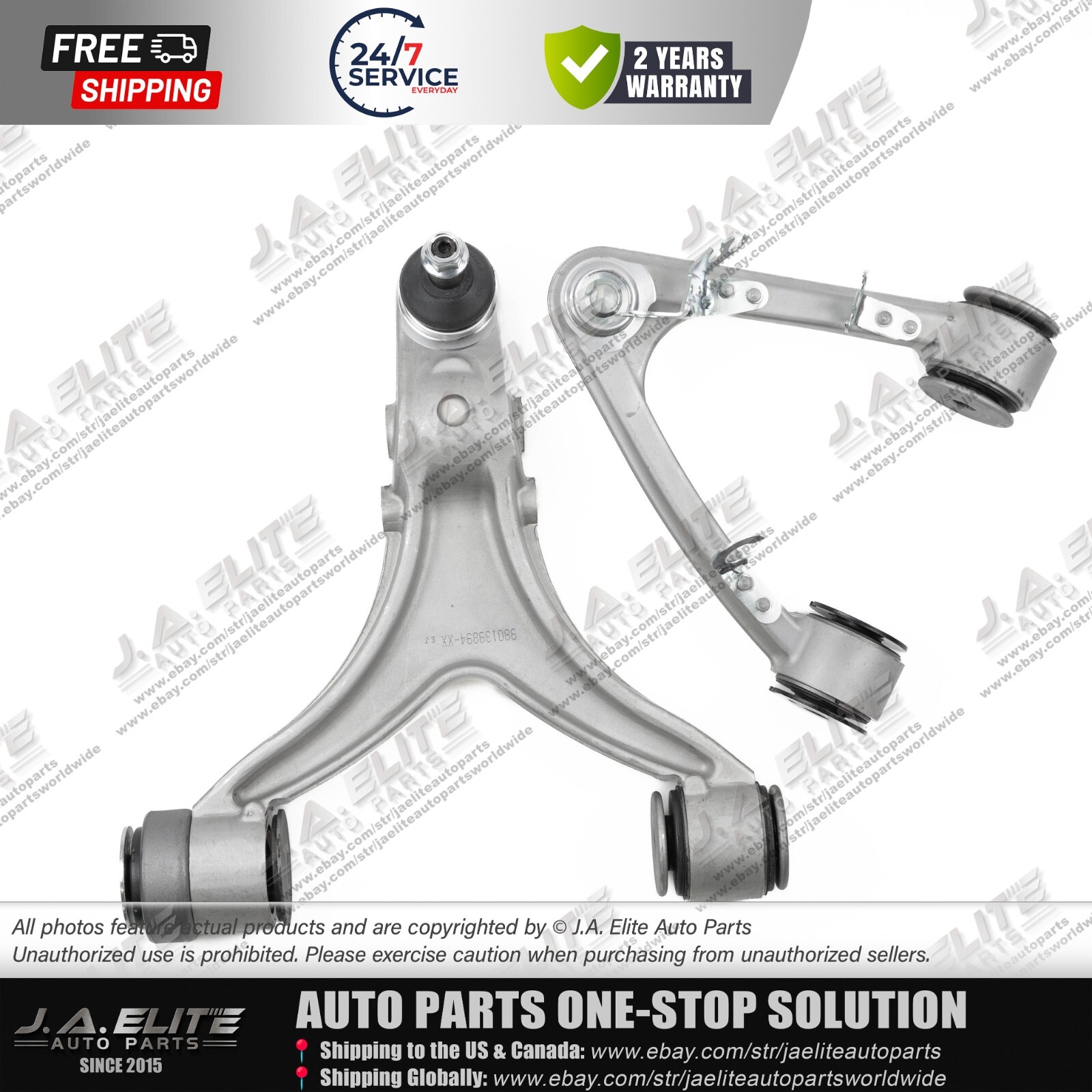 2pcs Front Right Upper Lower Control Arm Kit fit Maserati Quattroporte(06-08) GT