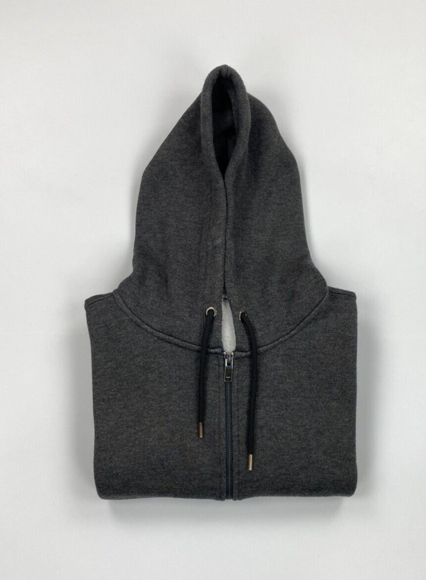 Men's Dark Grey Reiss Zip Hoodie XXL 2XL Full Zip Pockets
