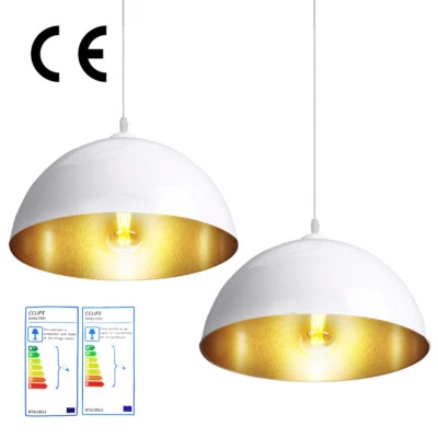 CCLIFE 2er Industrielle Pendelleuchte LED Hängeleuchte Metall E27 Vintage Pendellampe