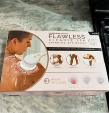 Flawless Cleanse Spa Spinning Spa Brush By Finishing Touch 3 Heads NEW