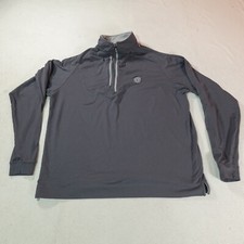 Foot Joy Sweater Mens Large Gray Quarter Zip Golf Pullover Chest Pocket Golfer