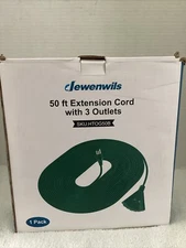 DEWENWILS 50ft Tri-Tap Extension Cord 16/3 SJTW Power Cable Waterproof