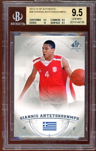 Giannis Antetokounmpo Rookie 2013-14 SP Authentic #36 BGS 9.5 (9.5 9.5 10 9.5)