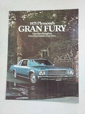 1975 Plymouth Gran Fury Brougham Custom Hardtop Dealer Brochure Book 8.5" x 11"