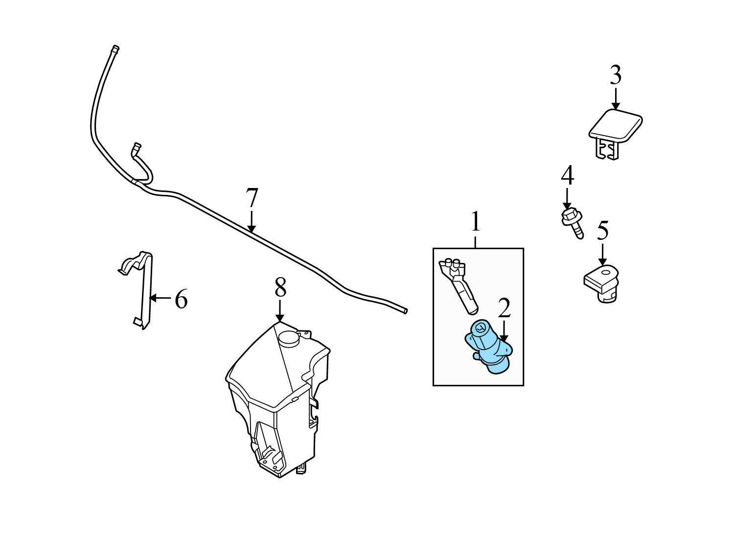 20042010 BMW X3 Headlight Washer Sprayer / Nozzle 3414960 eBay