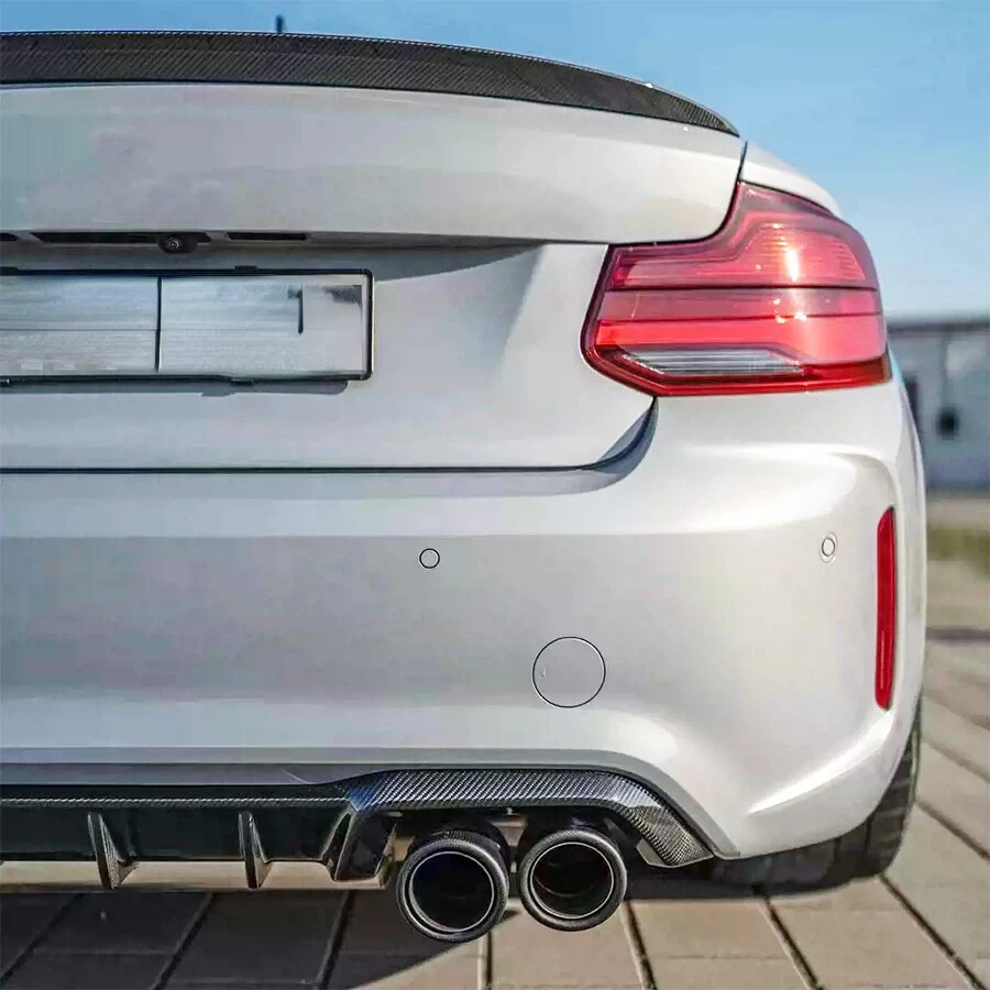 REAL Carbon Fiber Rear Bumper Diffuser Lip Kit For BMW F87 M2 Coupe 2DR 2016-20 - Image 3 of 4