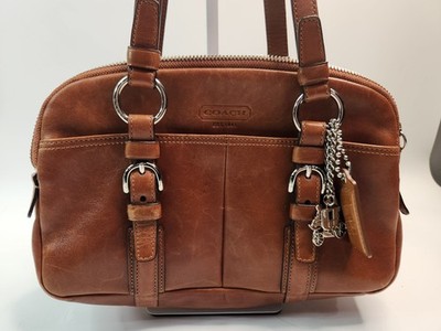 COACH ボディバッグ ブラウン Coach Bonnie 12695 Satchel British Tan Leather Shoulder Bag Y2K | eBay