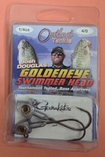 NEUF Outkast Tackle Goldeneye Swimmer Head Jig Hook 1/4 oz 2 pièces