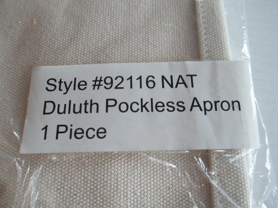 NUEVO Delantal de trabajo sin bolsillo DULUTH TRADING lona pesada #92116 NAT C103 Foto 3 de 4