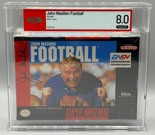 John Madden Football Super Nintendo SNES Sealed New PSA 8.0 B+ Graded NOT WATA