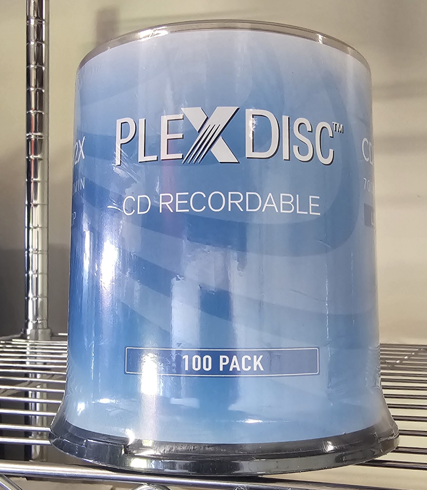 100 PlexDisc CD-R 700MB 52X White Thermal Hub Printable Media Disc 631-415-BX