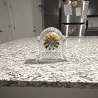 Crystal Legends Clear Crystal Arch Desk Clock Analog Roman Numerals Quartz — photo 3